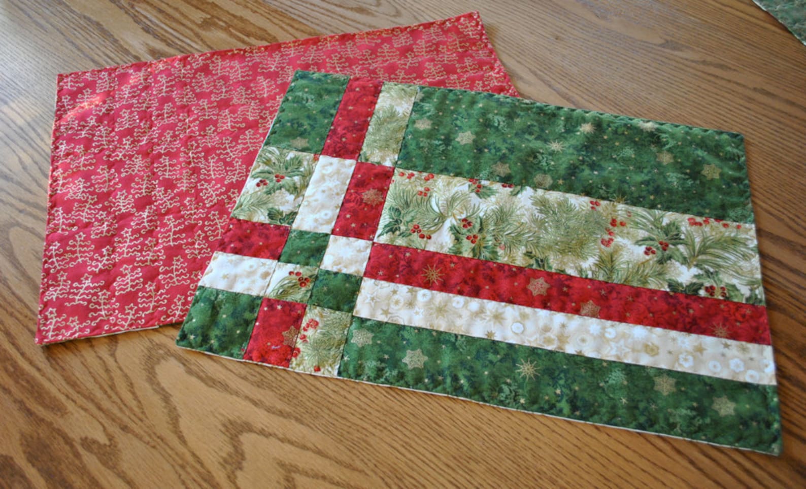 Festive Christmas Placemats Set of Four Etsy