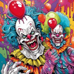 Horror Clowns Malbuch