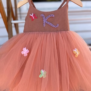 CUSTOM DRESS Hand made Tutu, Special Baby Dress, Butterfly Dress Party Outfit, Name Birthday Personalised Dress, girls personalized dress