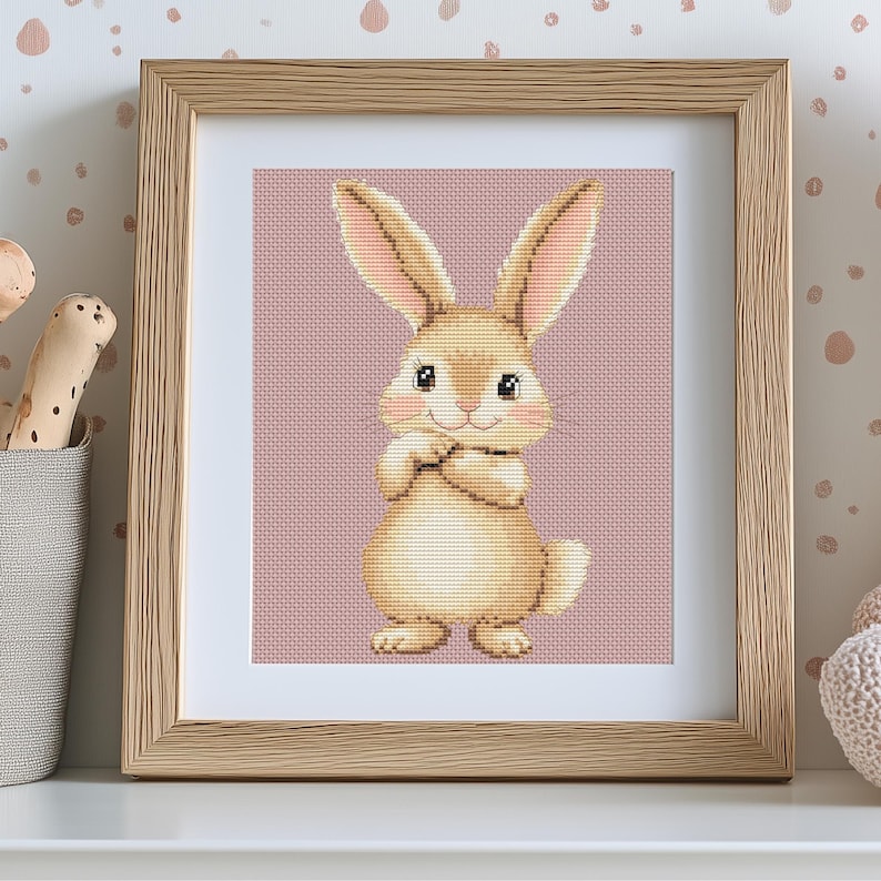 Bunny Cross Stitch Pattern, Rabbit Hand Embroidery Pattern, Hare ...