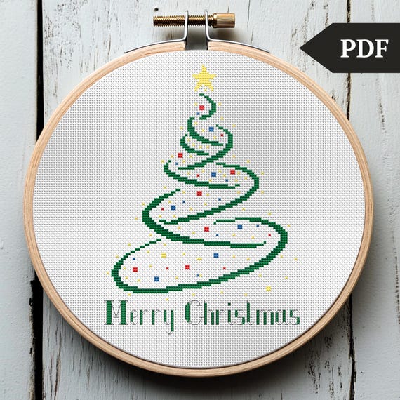 Décoration De Noël - Broderie Point Compté Fait Main - 23x23 Cm (Neuf)