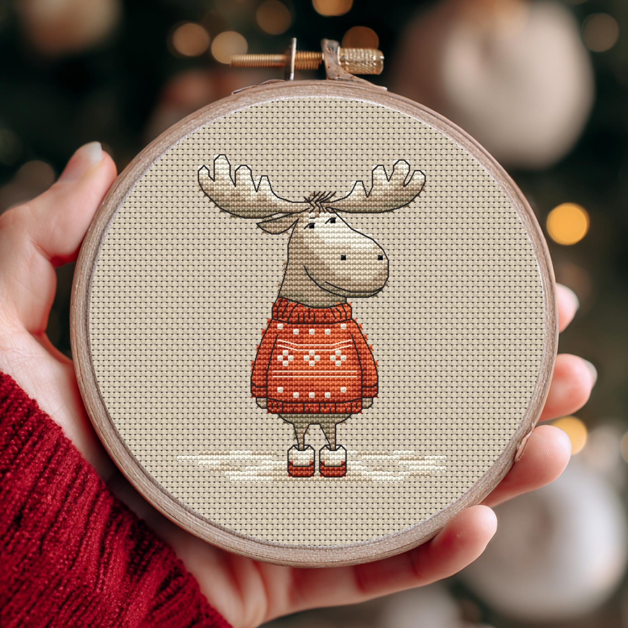 クリスマス クロスステッチ パターン、小さな刺繍 4 点セット