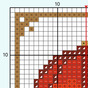 Close-up of color symbol chart.