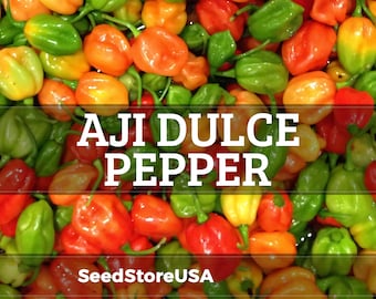 Aji Dulce Pepper Seeds | Heirloom / Non-GMO | Capsicum Chinense | Vegetable Seeds | Seed Store | 1016