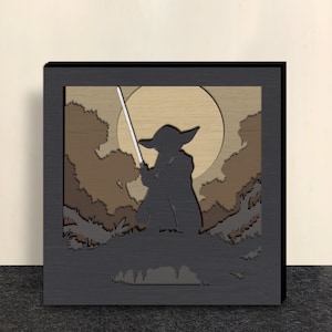 Multi-layer, Laser cut fles - 7 Layer Art Piece for Glowforge - SVG - PDF