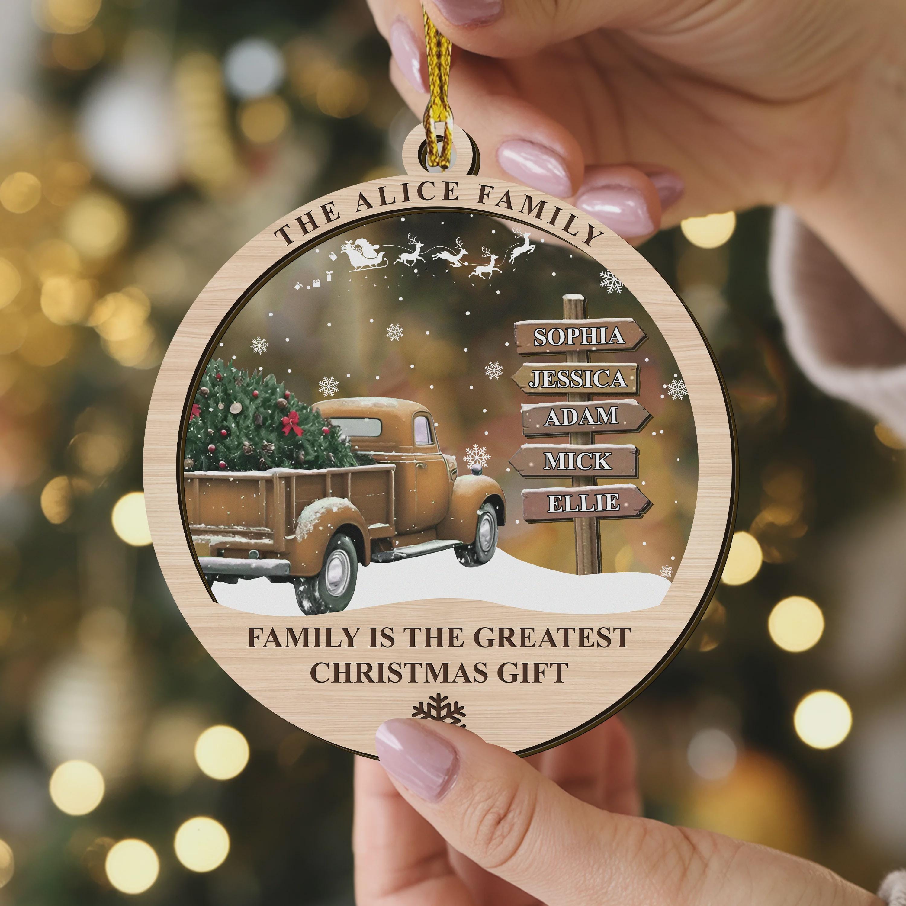 Custom Christmas Truck Metal Wall Art Personalized Truck