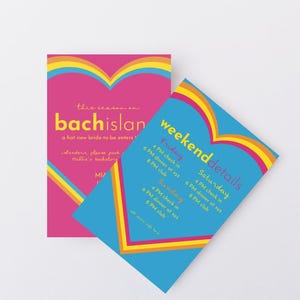Love Island Bachelorette Party Itinerary | Editable Canva Template | Bach Island Itinerary and Invitation |  Love Island Party Invitation