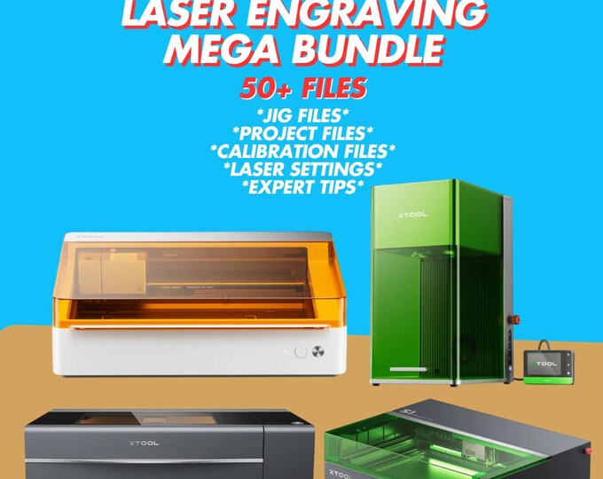 Xtool Engraving Mega Bundle | 50+ Files | Jigs | Laser Settings ...