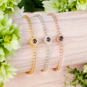 Custom Photo Projection Bracelet - Personalized Memorial Bracelet, Picture Inside Bubble Bracelet, Gift for Mom, lover, Unique Photo Jewelry