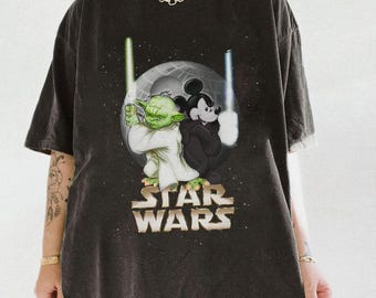 Vintage Star Wars Yoda Mickey Shirt, Disney Star Wars Shirt, Funny Mickey And Yoda T-shirt, Disneyland Trip Shirt, Mickey Jedi Star Wars