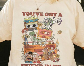 Vintage You'Ve Got A Friend In Me Shirt, Toy Story Woody And Buzz Lightyear Tshirt, Disney Movie Toy Story Tee, Disneyland Family Trip