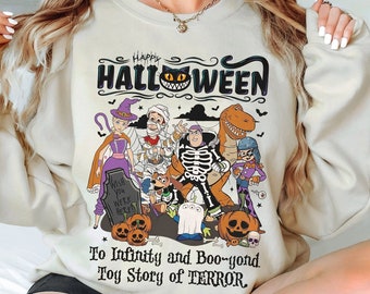 Vintage Disney Pixar Halloween Toy Story Shirt, To Infinity And Boo-Yond Tshirt, Toy Story Of Terror Halloween Tee, Spooky Season Shirt