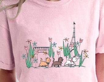 Vintage Disney The Aristocats Shirt, Paris Epcot France shirt, The Aristocats In France Tee, Disneyland Family Trip, Wdw Tour, Birthday Gift