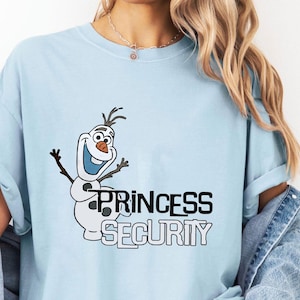 Vintage Disney Olaf Princess Security Shirt, Disney Frozen Tshirt, Elsa Anna Olaf Tee, Disneyland Family Trip, Wdw Tour, Birthday Gift