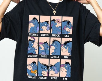 Disney Eeyore Emotion Shirt, Eeyore Mode Tshirt, Winnie The Pooh Charaters Tee, Disneyland Family Trip, Wdw Magic Kingdom, Birthday Gift
