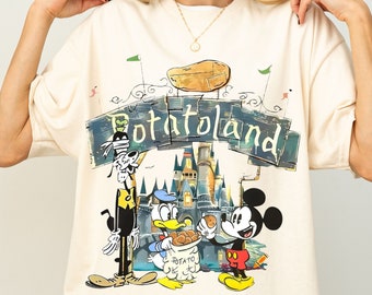 Vintage Disney Potatoland Shirt, Mickey And Friends Potatoland Tshirt, Disney Potatoland Castle Tee, Disneyland Family Trip, Wdw \Kingdom