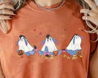 Vintage Eeyore Ghost Halloween Shirt, Eeyore Halloween Tshirt, Winnie The Pooh Halloween Tee, Spooky Season Tee, Halloween gift, Fall Tee