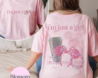 I'm Just a Girl, Mickey Minnie Ears Park Trip Shirt, Girly Disney Shirt, Disneyland Girl's Trip shirt, Just A Girl Shirt, Magic Kingdom tee