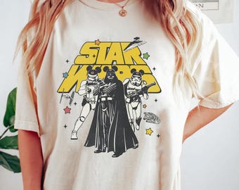 Vintage Disney Star Wars Shirt, Darth Vader Tshirt, Disney Star Wars Galaxy Tee, Disneyland Family Trip, Wdw Tour, Star War, Gift for fan