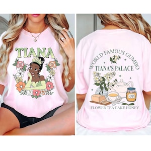 Retro Princess Tiana&#39;S Palace Shirt, Princess And The Frog shirt, Flower Tea Cake Honey Tee, Disneyland Family Trip, Wdw Tour, Birthday Gift