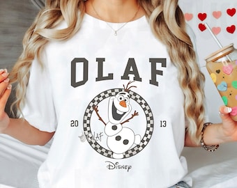 Vintage Disney Frozen Olaf Est 2013 Shirt, Olaf Classic Checkered Tshirt, Olaf Frozen Tee, Disneyland Family Trip, Wdw Tour, Birthday Gift