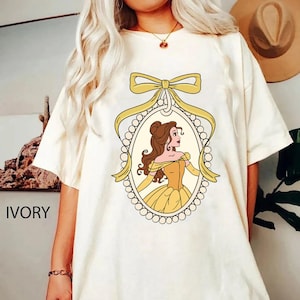 Vintage Disney Belle Princess Coquette Bow Shirt, Beauty And The Beast Tshirt, Belle Princess Tee, Disney Trip Tee, Wdw Tour, Birthday Gift