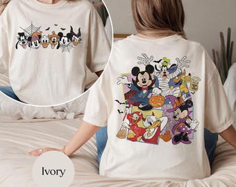 Camiseta de ratón espeluznante y sus amigos, camiseta de Halloween de Mickey Minnie y sus amigos, camiseta de fiesta de Halloween, camiseta de Halloween de Mickey Boo, camiseta de Halloween
