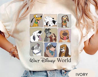 Vintage Disney Dogs Shirt, Dog Lovers T-shirt, Cute Disney Dog Tee, Disneyland Family Trip, Disney Matching Tee