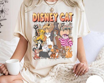 Disney Cats-karaktärer-tröja, Marie katt-tröja, livet är bättre med katter, Disney Marie Toulouse Berlioz Cheshire Lucifer Tiger, kattälskare