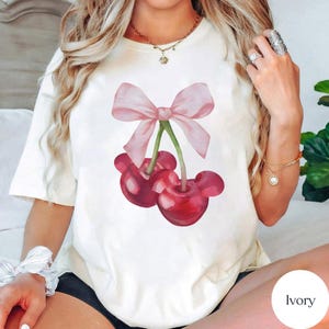 Comfort Colors Cherry Vintage T-Shirt, Cherry Lover Gift, Disney Coquette Baby Tee, Disney Coquette Cherry, Gift For Woman, Retro Cherry tee