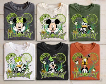 Disney Halloween All Characters Shirts, Mickey And Friends Halloween Shirt, Halloween Party 2025, Disney Family Halloween trip shirt