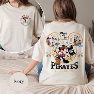 2 side Mickey & Friends Disney Pirates Shirt, Yo Ho Yo Ho A Pirate&#39;s Life for Me, Family Pirates of the Caribbean, Disney Cruise Shirt 2025