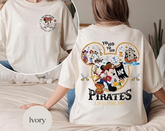 2 side Mickey & Friends Disney Pirates Shirt, Yo Ho Yo Ho A Pirate's Life for Me, Family Pirates of the Caribbean, Disney Cruise Shirt 2025