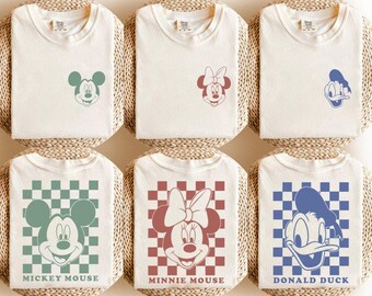 Disneyfigur-t-shirt, Mimmi Pigg-t-shirt, Disney-tröja Disney-tröja, matchande tröjor, Musse Pigg-tröja, Kalle Daisy, barnens önsketröja