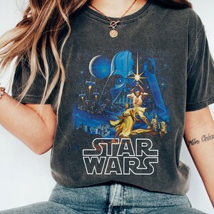 Vintage Disney Star Wars Shirt, Retro Star Wars Dath Vader Tshirt, Galaxy&#39;S Edge Tee, Disneyland Family Trip, Wdw Tour, Birthday Gift