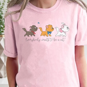 Vintage Everybody Wants To Be A Cat Shirt, The Aristocats Tshirt, Marie Berlioz Toulouse Tee, Disney Family Trip, Wdw Tour, Cat Lover Gift