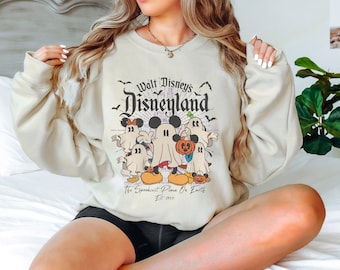 Camiseta vintage de Halloween de Disneyland, camiseta de Mickey y sus amigos para Halloween, camiseta de fiesta fantasma de Mickey de WDW, camiseta de temporada espeluznante, regalo de Halloween