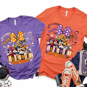 Custom Disney Halloween 2025 Shirt, Custom Mickey Minnie Halloween Matching Shirt, Disney Family Halloween tee, Halloween Disney Name Shirt