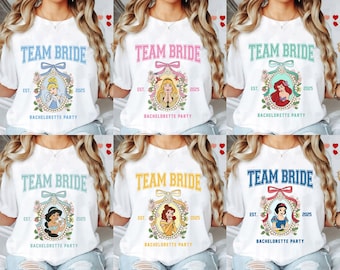 Vintage Disney Princess Bachelorette Party Shirt, Disney Bridesmaid Tshirt, Bride Squad Tee, Disneyland Family Trip, Wdw Tour, Birthday Gift