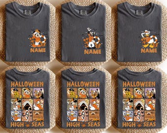 Individueller Name Halloween High On The Seas Mickey und Freunde, Mickey's Not So Scary Halloween Party, Halloween Cruise Line, Halloween-Trip-Shirt