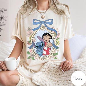 Lazos coquetos de Lilo y Stitch, camiseta "Ohana Family Means", camiseta de la película Lilo y Stitch, camiseta hawaiana "Lilo & Stitch Angel"