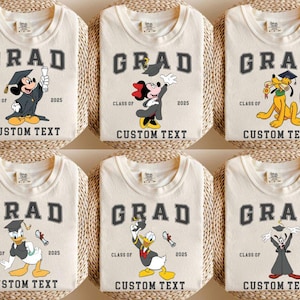 Mickey and Friends Disney Graduation shirts, Disney Grad Trip shirt, Gift for Graduate, Disney Grad Squad, Class of 2025 shirt, Graduation