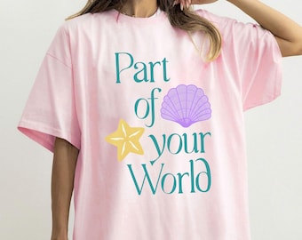 Camiseta vintage de Disney Part Of Your World, camiseta de Ariel La Sirenita, camiseta de la princesa Ariel, viaje familiar a Disneyland, tour de WDW, regalo de cumpleaños