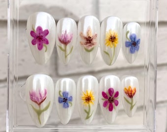 Sprink flower nails | press ons