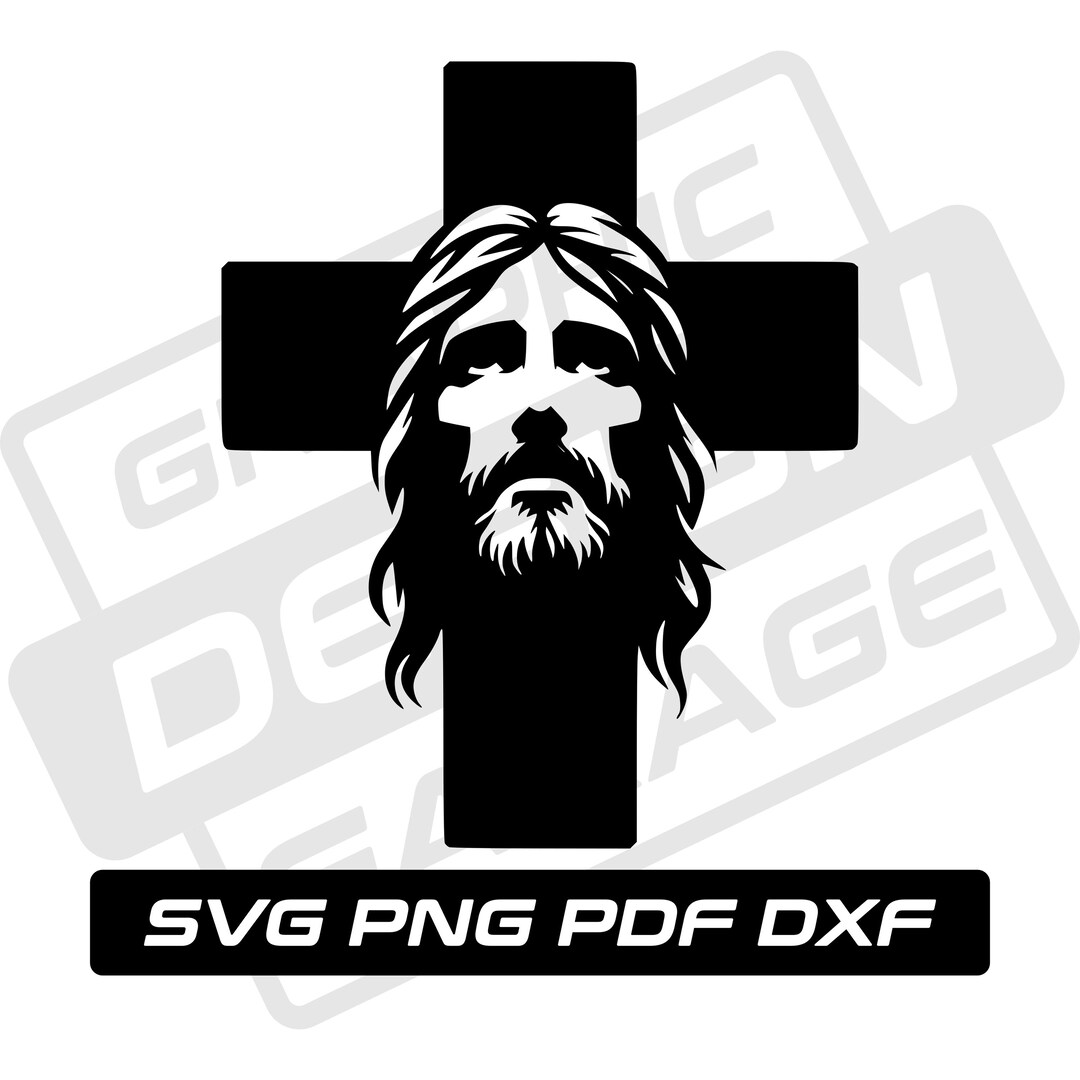 Jesus Cross Svg - Pdf - Png - Dxf - Religious - Christian - Commercial ...