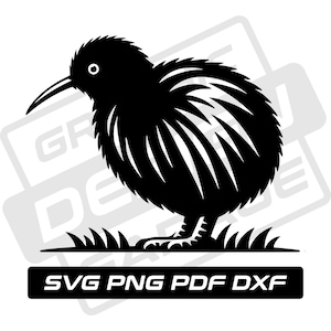 Kiwi bird svg - pdf - png - dxf - Pássaro - nova zelândia - uso comercial - pássaro nz - silhueta de pássaro kiwi - clip art - download instantâneo