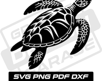 Turtle svg - pdf - png - dxf - sea turtle - sea animal svg - commercial use - beach svg - turtle silhouette - clip art - instant download