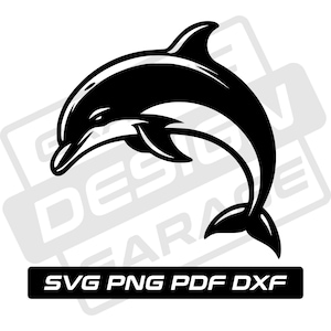 Delphin svg - pdf - png - dxf - springender Delfin - Surfen svg - kommerzielle Nutzung - Strand svg - Delfin Silhouette - Clip Art - sofort Download