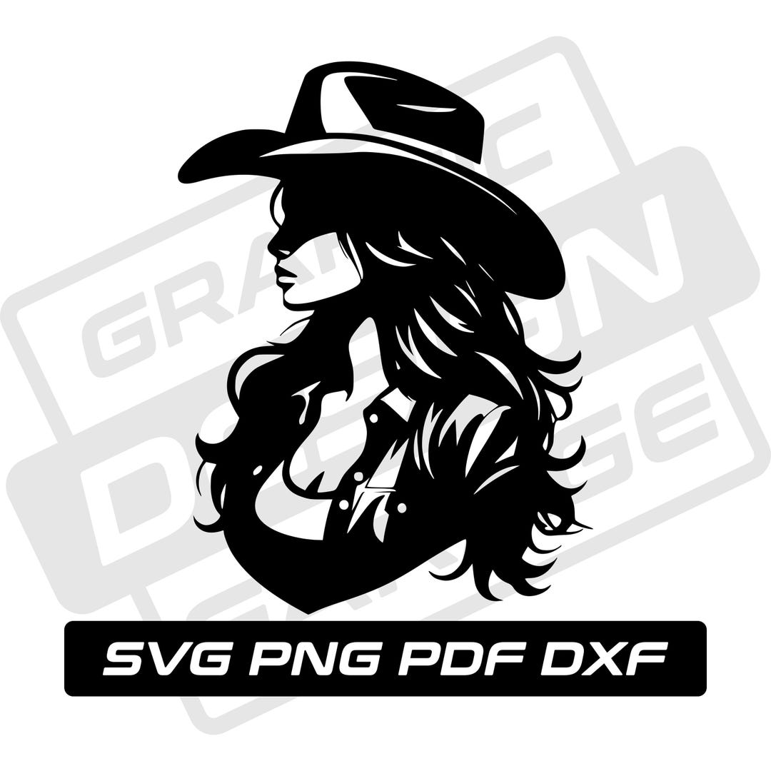 Cowgirl Svg - Pdf - Png - Dxf - Horse - Cowgirl Silhouette - Commercial ...