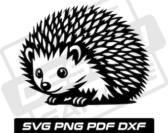 Hedgehog svg - pdf - png - dxf - woodland animal - hedgehog silhouette - commercial use - cute hedgehog - clip art - instant download